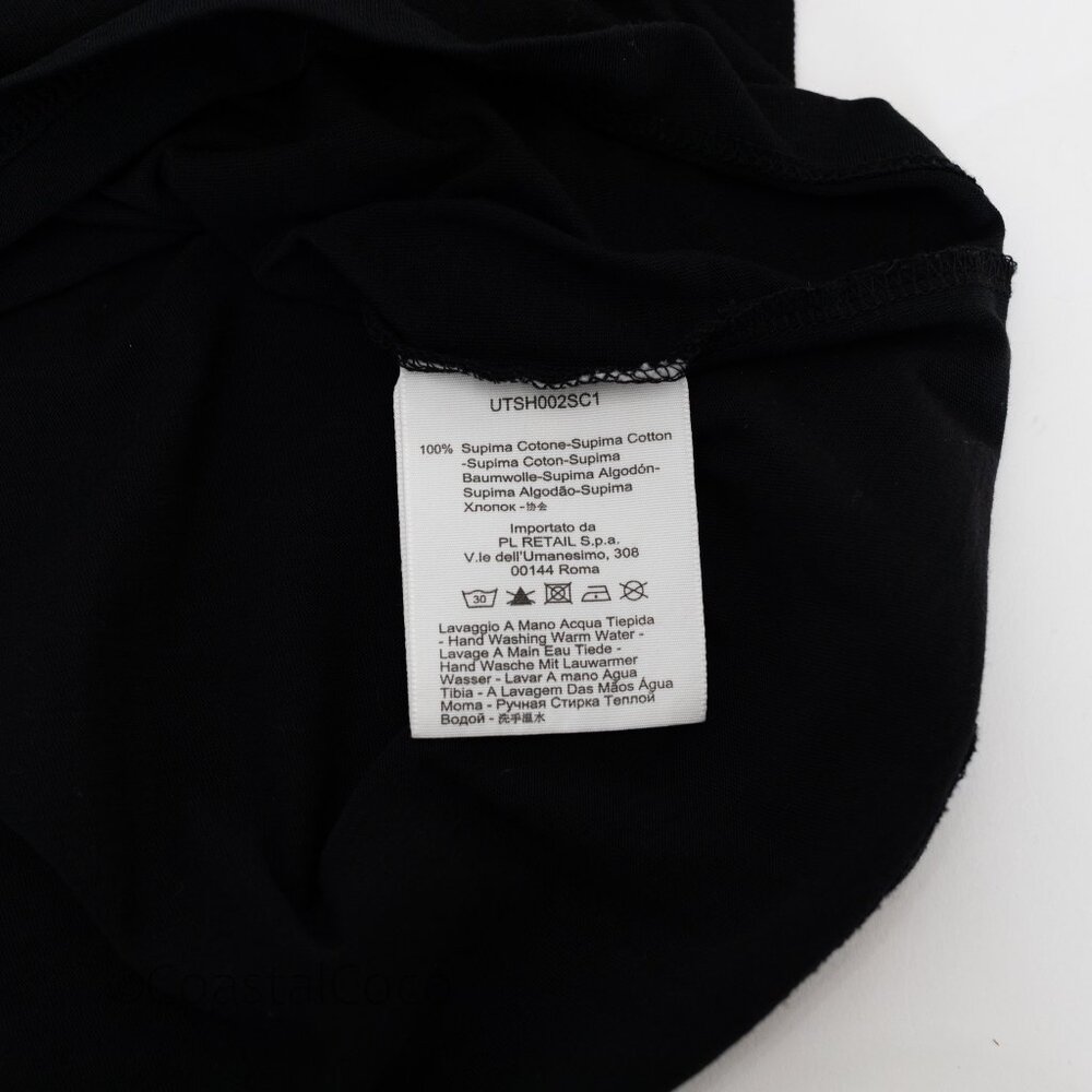 Set of 2 Supima Cotton Mens 3XL V-neck T-shirt Black Firenze Italian Classic Tee - Picture 5 of 9